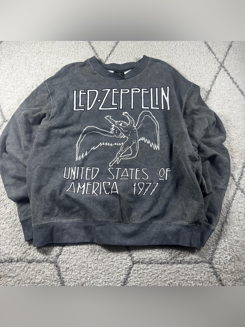 1977 Black Graphic Crewneck Sweater
